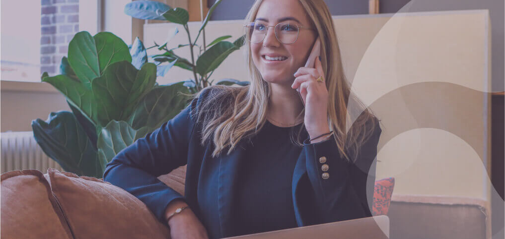 successful business woman talking on a phone