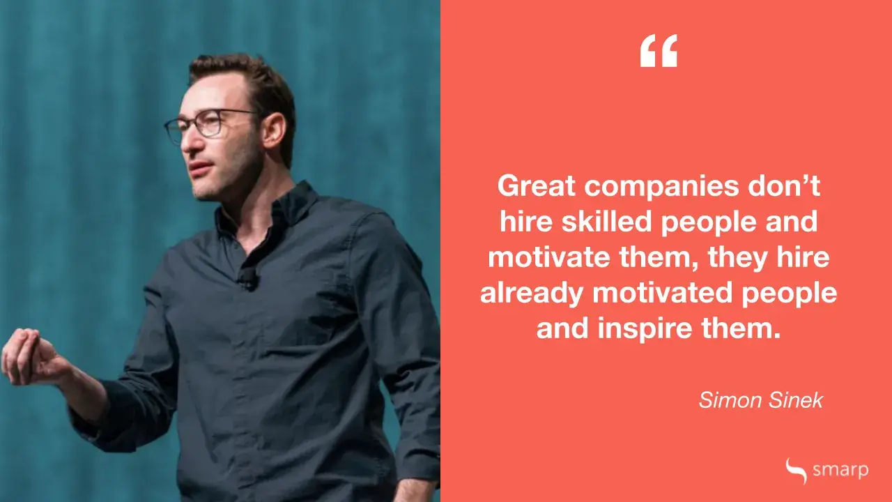 a quote from Simon Sinek, Haiilo