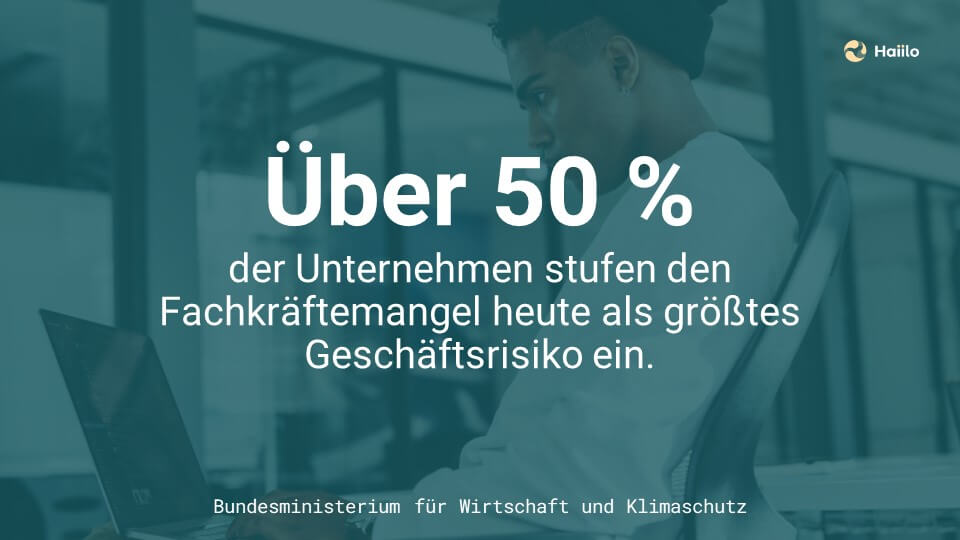 Über 50 % der Unternehmen stufen den Fachkräftemangel heute als größtes Geschäftsrisiko ein