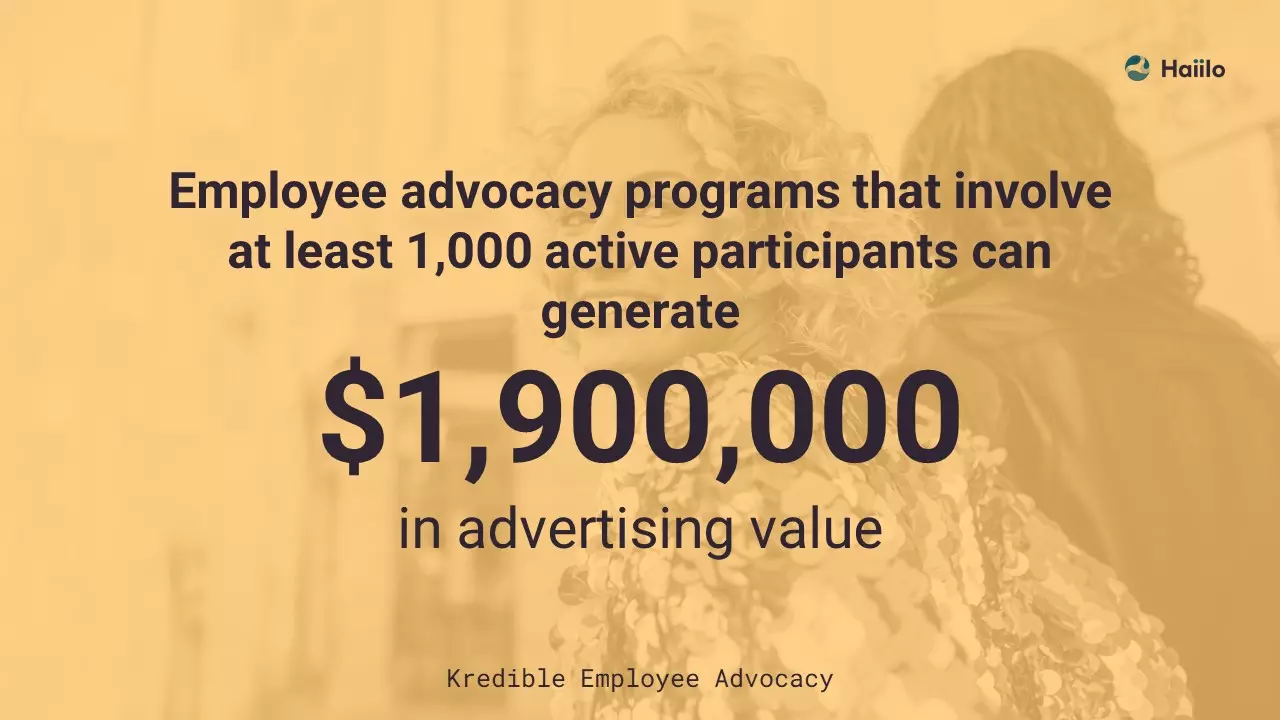 a quote from kredible employee advocacy