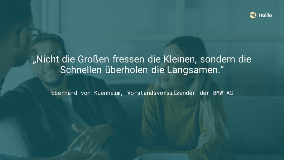 Eberhard von Kuenheim: Nicht die Großen fressen die Kleinen, sondern die Schnellen überholen die Langsamen