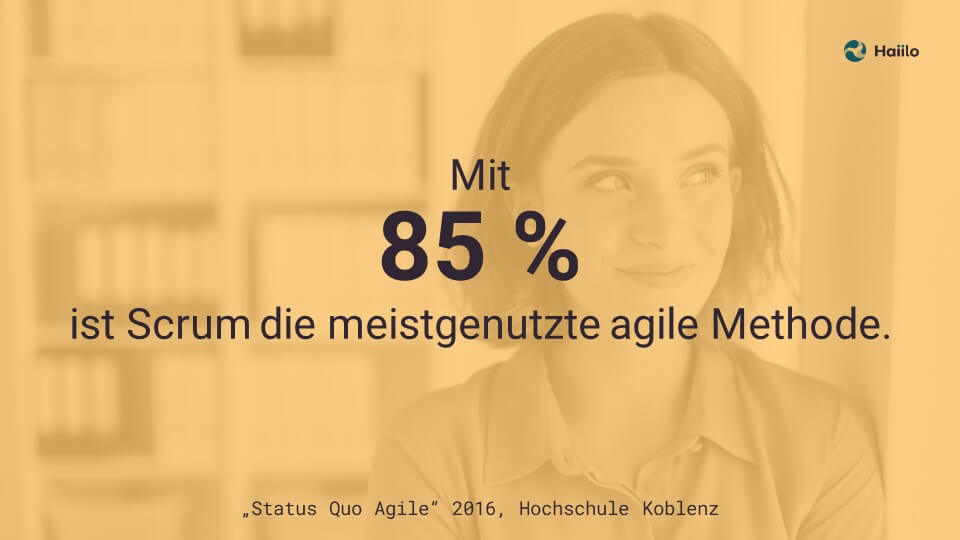 Mit 85 % ist Scrum die meistgenutzte agile Methode