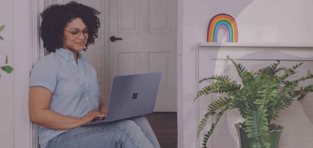 woman working on her laptop