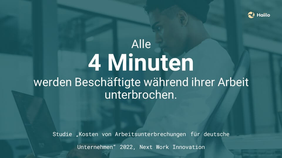 Studie: Alle 4 Minuten werden Beschäftigte während ihrer Arbeit unterbrochen.