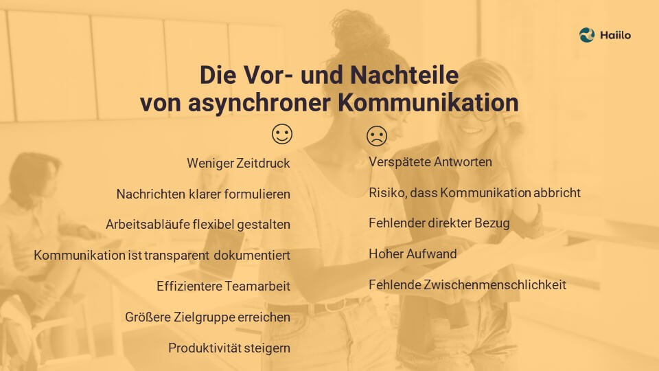 Die Vor- und Nachteile von asynchroner Kommunikation