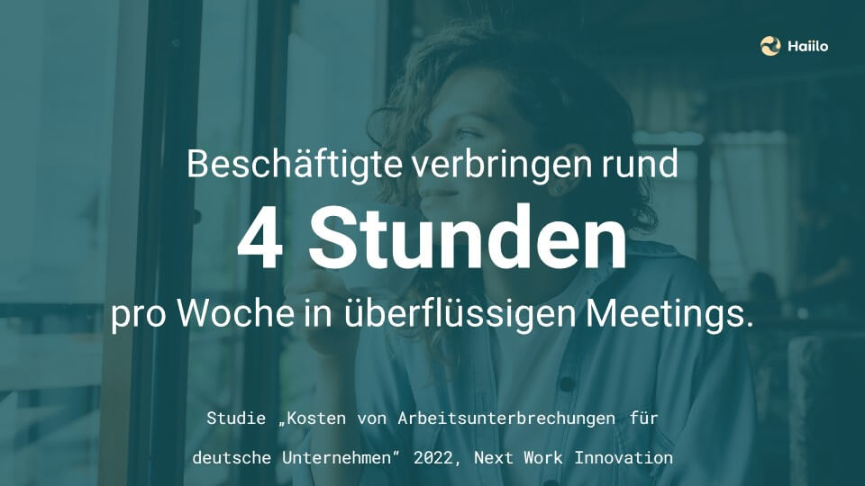 Studie asynchrone Kommunikation: Beschäftigte verbringen rund 4 Stunden pro Woche in überflüssigen Meetings.