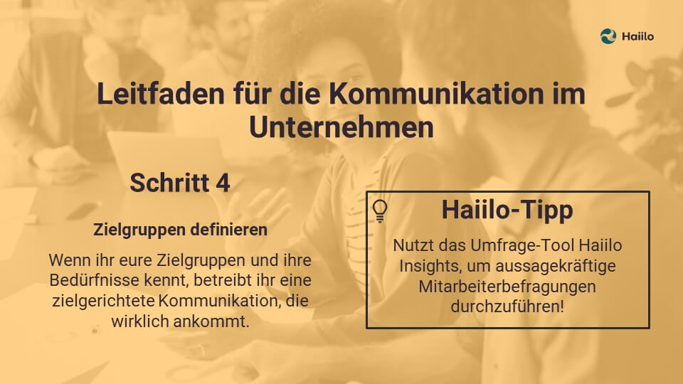 Leitfaden für die Kommunikation im Unternehmen: Zielgruppen definieren