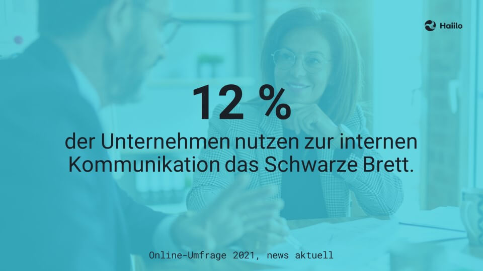 Studie: 12 % der Unternehmen nutzen zur internen Kommunikation das Schwarze Brett