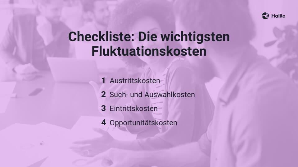 Checkliste: Die wichtigsten Fluktuationskosten