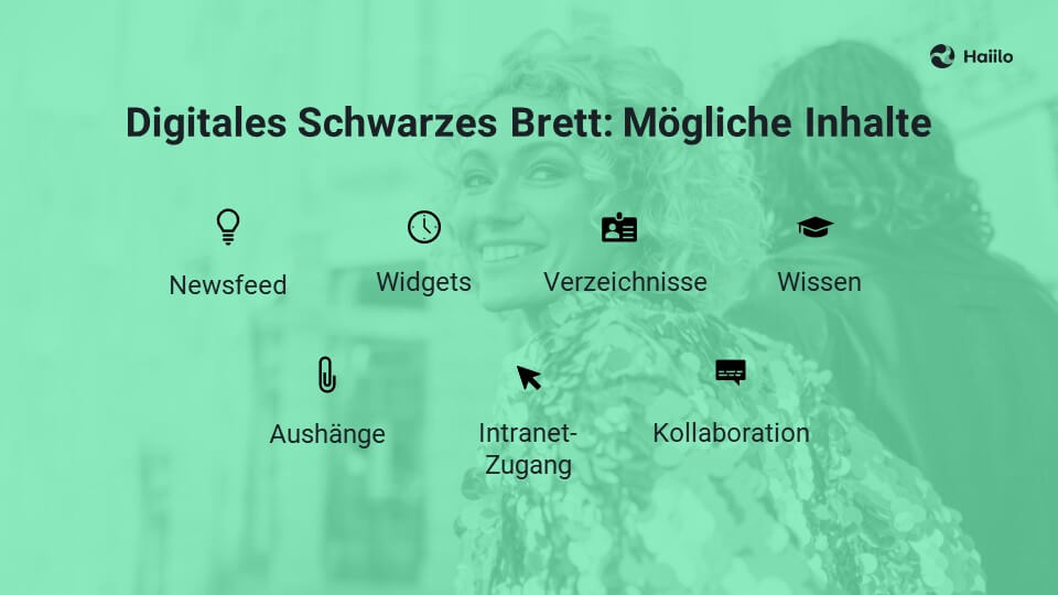 Digitales Schwarzes Brett: Mögliche Inhalte