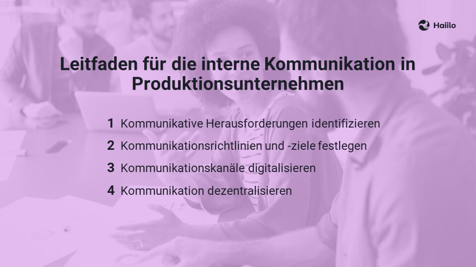 Leitfaden für die interne Kommunikation in Produktionsunternehmen