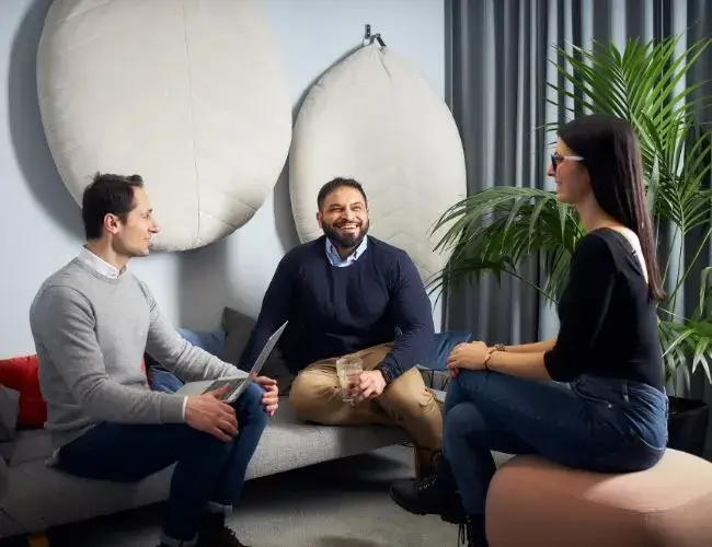 employees having a meeting