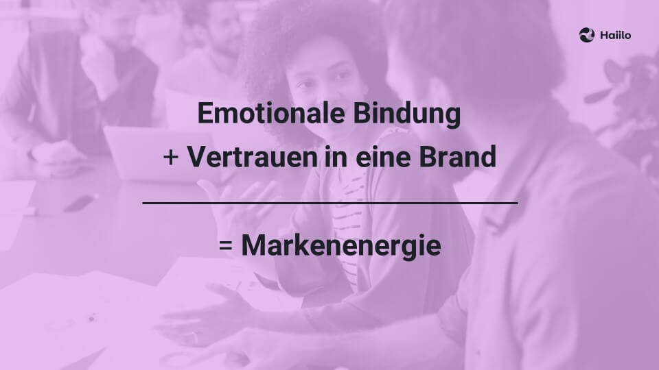 Emotionale Bindung + Vertrauen in eine Brand = Markenenergie