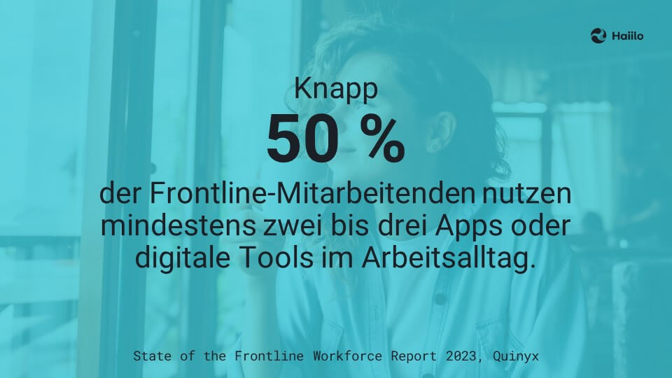 Studie: Knapp 50 % der Frontline-Mitarbeitenden nutzen mindestens zwei bis drei Apps oder digitale Tools im Arbeitsalltag