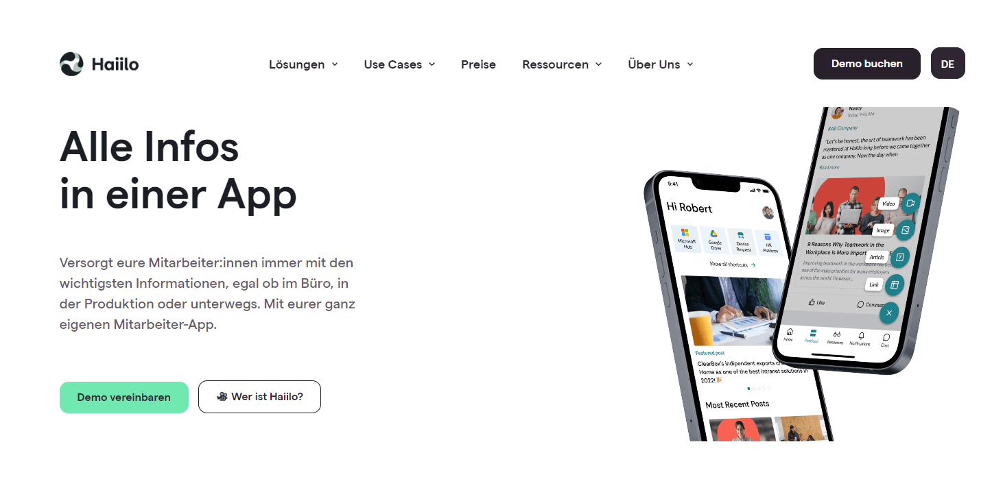 Mitarbeiter App Haiilo
