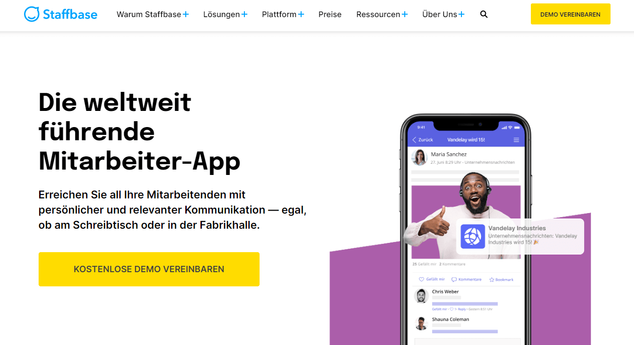 Mitarbeiter App Staffbase