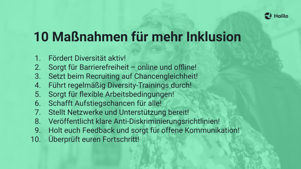 10 Maßnahmen für mehr Inklusion