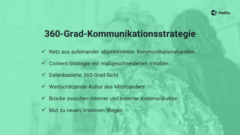 Wichtigste Elemente einer 360-Grad-Kommunikationsstrategie