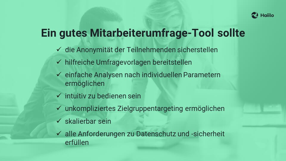 Mitarbeiterbefragung Tool Kriterien