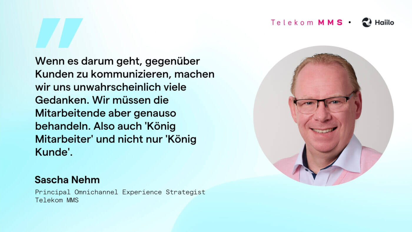 Zitat Sascha Nehm, Telekom MMS: 