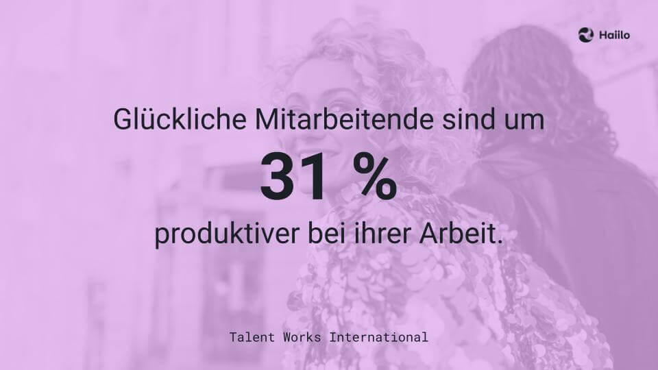 Studie: Glückliche Mitarbeitende sind um 41 % produktiver bei ihrer Arbeit.