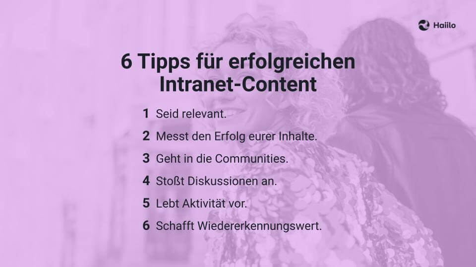 6 Tipps für erfolgreichen Intranet-Content