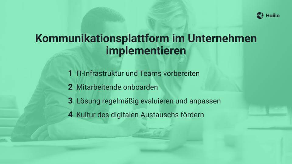 Kommunikationsplattform im Unternehmen implementieren: 4 Schritte