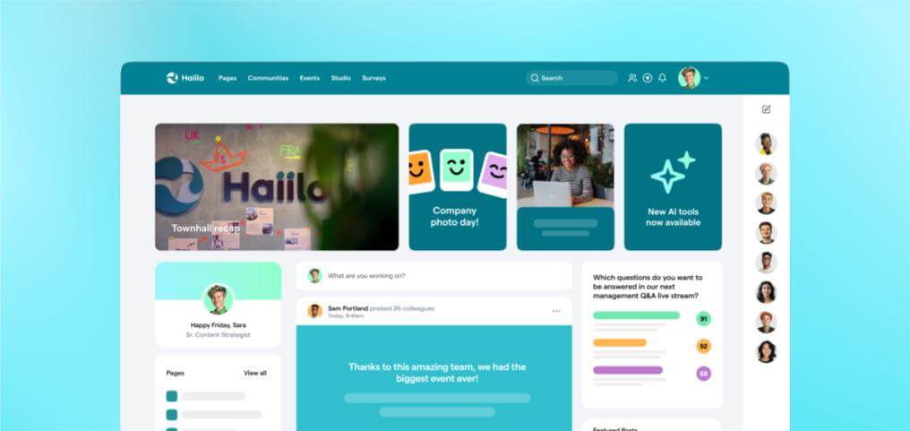 Mockup des Haiilo-Intranets