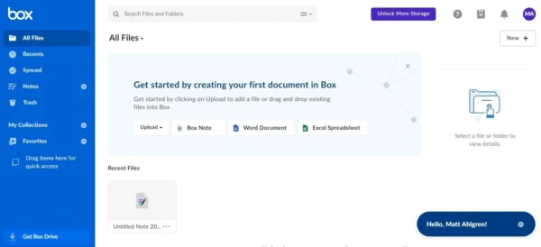 Box platform screenshot replacing sharepoint
